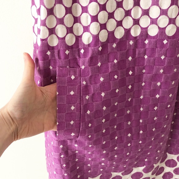 4/$20 🌴 Taylor | Purple &White Cotton Shift Dress - Picture 3 of 12